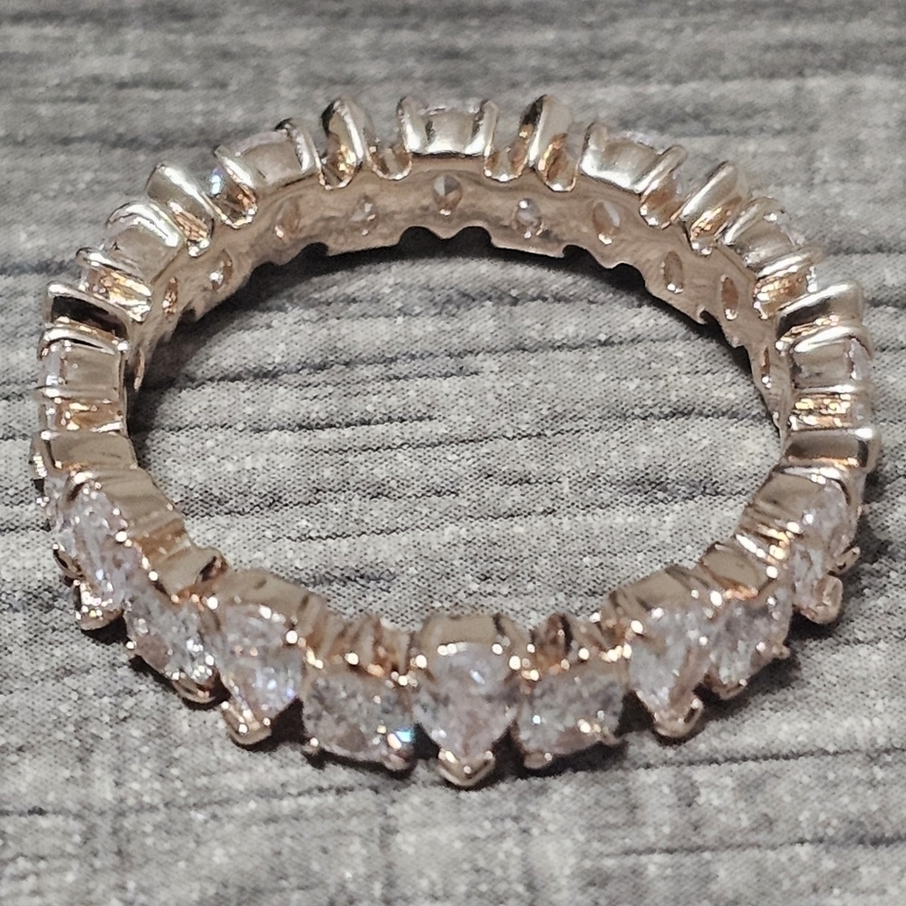 Authentic Pandora Alternating Sparkling Band Ring - image 3